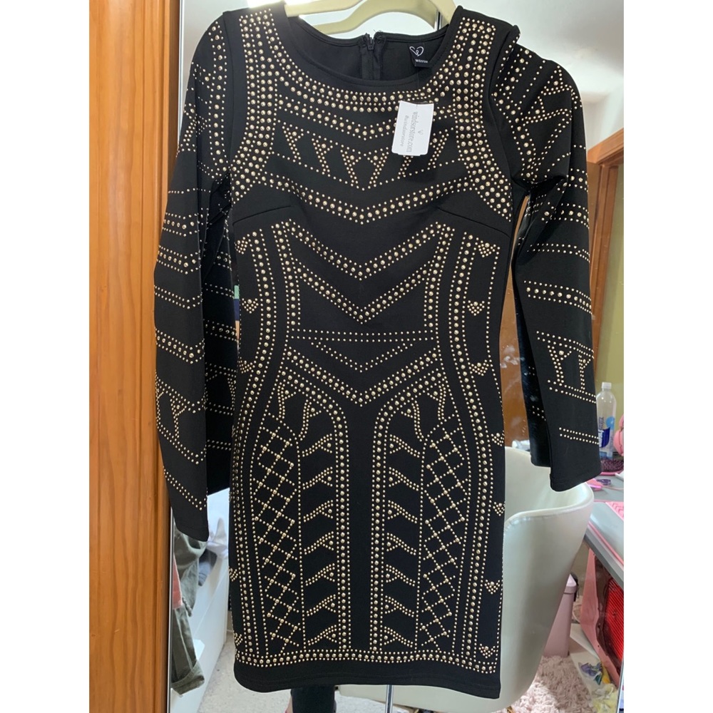 SOLD Black Embellished Dress